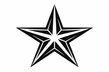 Obraz premium star line art silhouette vector illustration