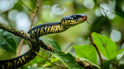 Obraz premium snake in the grass