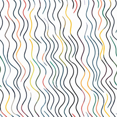Abstract vector colorful Wavy Lines seamless pattern