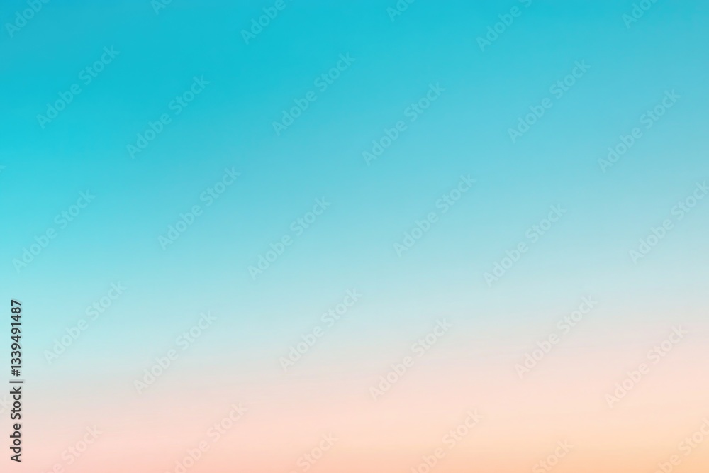 Poster smooth gradient of soothing pastel colors transitions seamlessly from cool blues to warm pinks creat