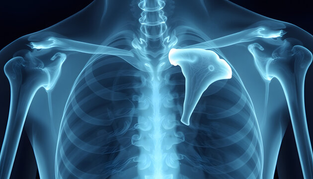 X-ray of a right  clavicle fracture , with white tonespng