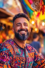 Obraz premium Man with beard smiling