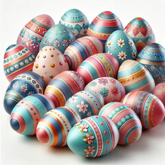 Obraz premium easter eggs on white