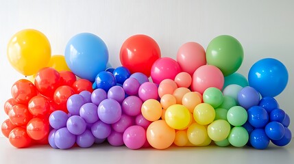 Obraz premium Balloon shapes with celebration colors, ideal for party supplies or event planning