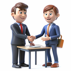 Fototapeta premium Business Partners Shaking Hands. A Deal is Made