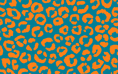 Abstract modern leopard seamless pattern. Animals trendy background. Color decorative vector stock illustration for print, card, postcard, fabric, textile. Modern ornament of stylized skin.