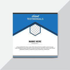  modern creative template and  client testimonial  design.