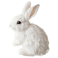 Fototapeta premium White Rabbit Illustration Isolated on White Background