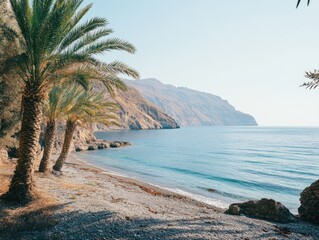 Palm Trees Beach Shore
