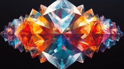 Backgrounds with bright geometric shapes and facets, perfect for cover designs or promotional materials related to technology and innovation.