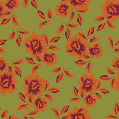 Cute white flowers seamless pattern
