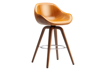 stylish bar stool Isolated on White and Transparent Background PNG Image.