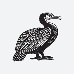 Obraz premium Cormorant silhouette vector art 