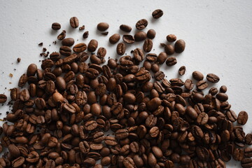 coffee beans on a white background