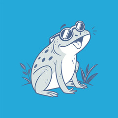 Frog vector art illustration  2