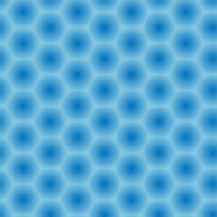 Abstract background of blue hexagons for wrapping, packaging or textile printing design. Vector illustration. Seamless pattern