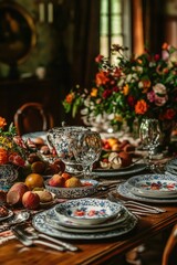 Naklejka premium Wooden Table Fruit Display