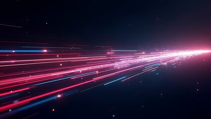 Abstract vibrant digital futuristic technology motion background. Generative Ai.