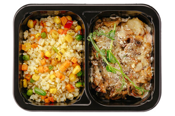 restaurant food on a white background
