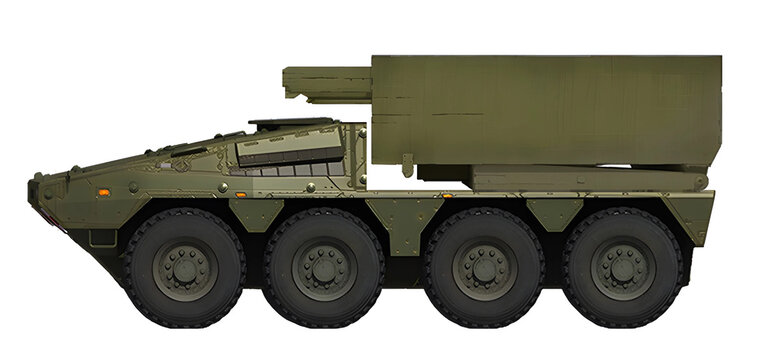 boxer mlrs (MLRS concept based on the GTK Boxer, using the launch module from the M270)