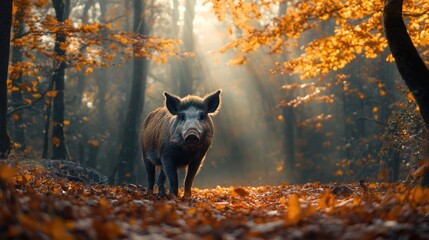 Pig In Forest