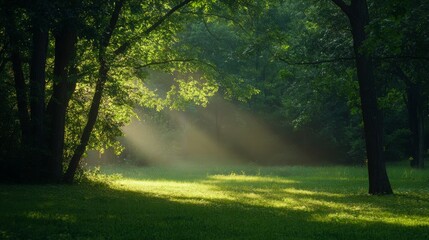 Obraz premium Serene Forest Meadow at Dawn