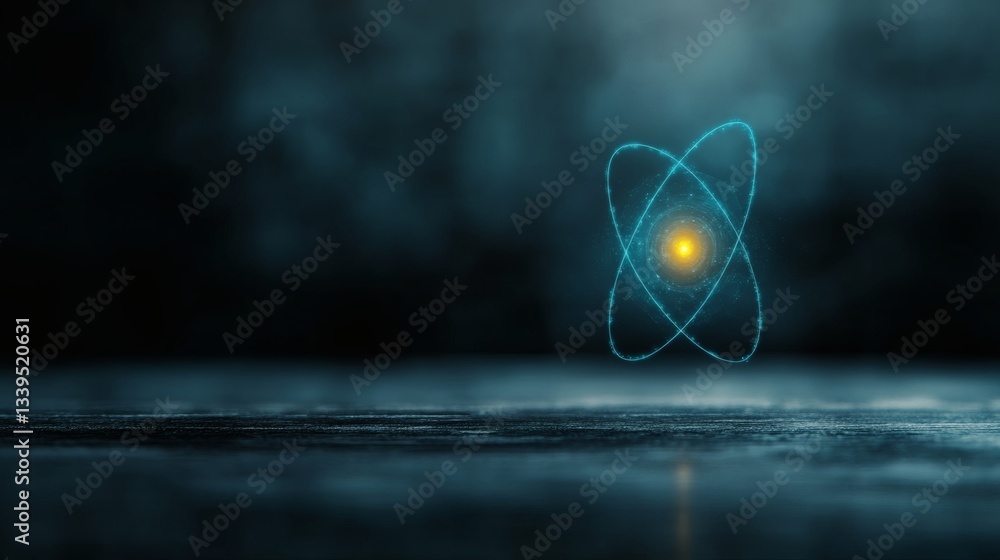 Poster atomic structure in smoky environment generative ai