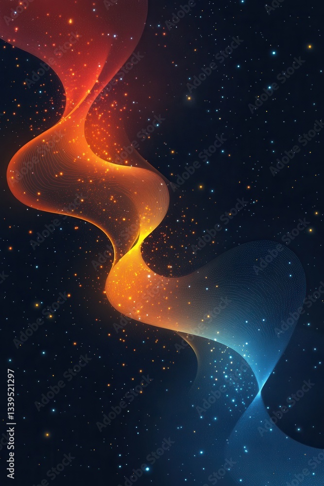 Aufkleber captivating cosmic dance of light and color a mesmerizing abstract nebula with stellar dust and ener