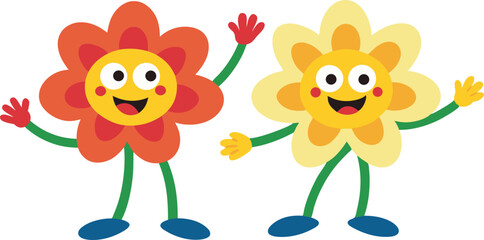 template and graphic elements for advertising, branding, posters and banners, funny cartoon illustrations