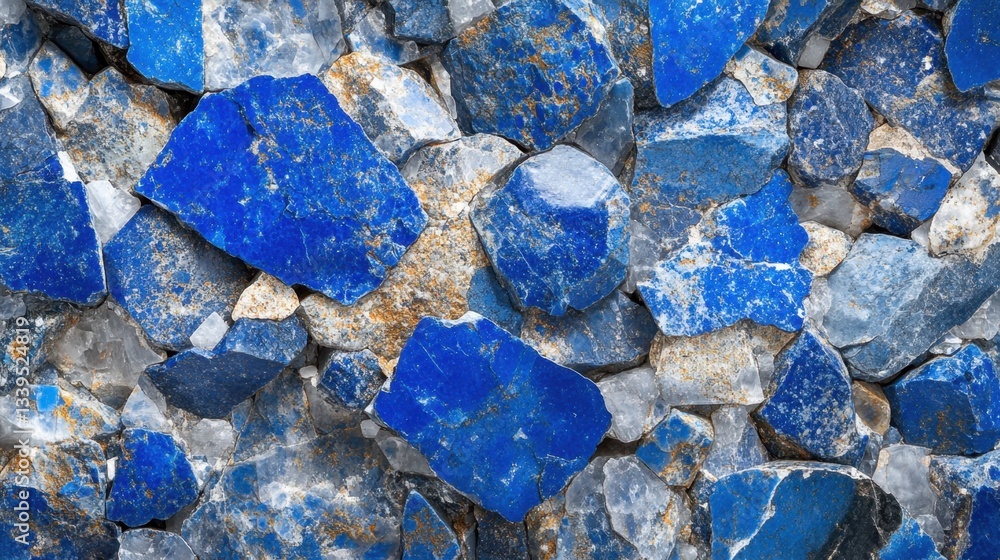 Poster captivating lapis lazuli stone texture background with rich blue tones and natural mineral patterns 