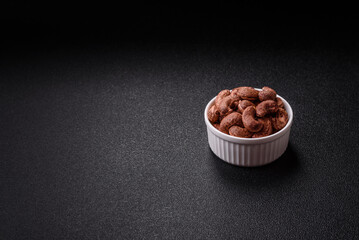 Cashew nuts in shell in bowl