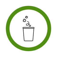 Throwing Trash in Bin Icon