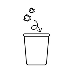 Throwing Trash in Bin Icon