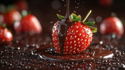 Fresh strawberry dipped in chocolate (1)
