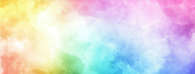 Dreamy Pastel Rainbow Watercolor Background Texture
