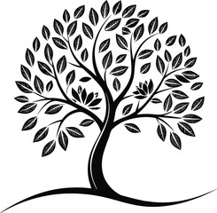 vector tree silhouette