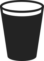 Drawing of a Glass Silhouette Vector Design, Glass Icon