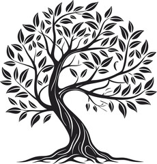 vector tree silhouette