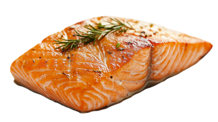 smoked salmon isolated on white background