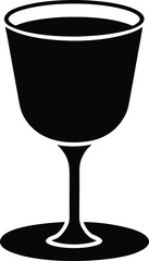 Drawing of a Glass Silhouette Vector Design, Glass Icon