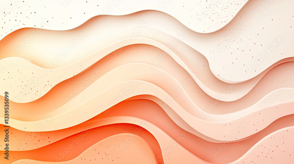 Poster abstract peach and cream wave background modern design texture
