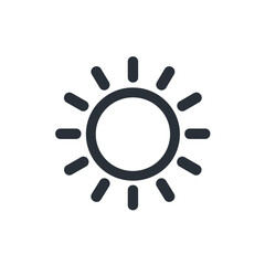 Obraz premium Simple sun vector icon with transparent background for minimalistic designs