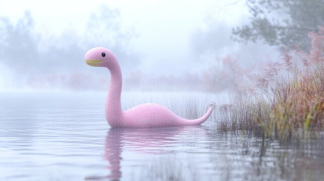 Space Pastel Pink Moment Lake Yellow Right Tanystropheus