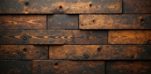 Rustic bourbon barrel stave wall texture Close-up, distressed wood , home, pattern