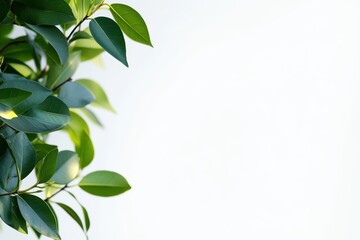 Obraz premium 新鮮な緑の葉が生い茂る背景の中にある、無邪気な自然の美しさを感じる瞬間