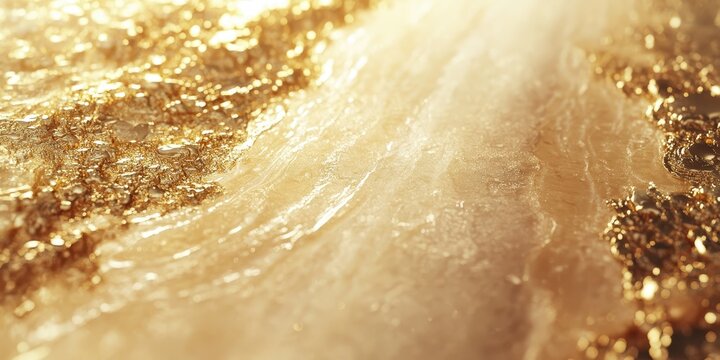 Detailed golden and cream colored textured organic material surface