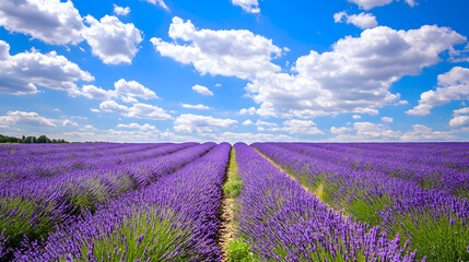 Naklejka premium lavender field in provence france