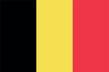 Flag of Belgium. Belgian national symbol in official colors. Template icon. Abstract vector background.