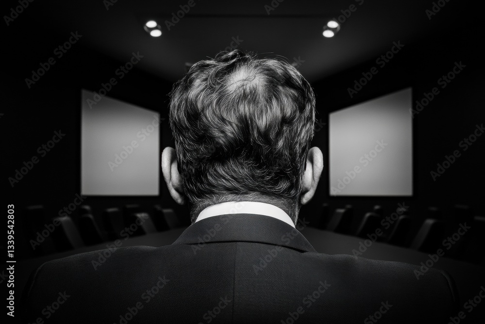 Aufkleber Cinematic Business Analytics Noir-Inspired Data Visualization Experience in High-Contrast Corporate Performance Storytelling