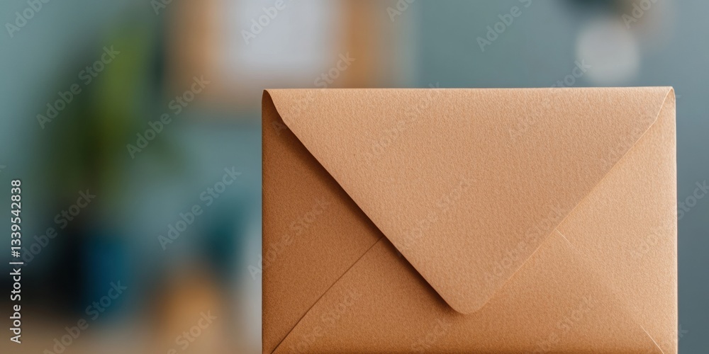 Aufkleber minimalist communication solutions elegant kraft paper envelope showcasing modern digital workflow a